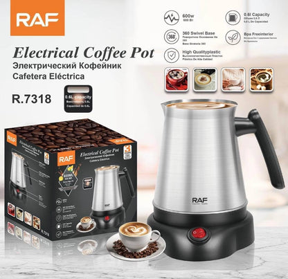 Electric Coffee Pot 600W | 600ML Stainless Steel Turkish & Arabic Coffee Maker,Fast Heating