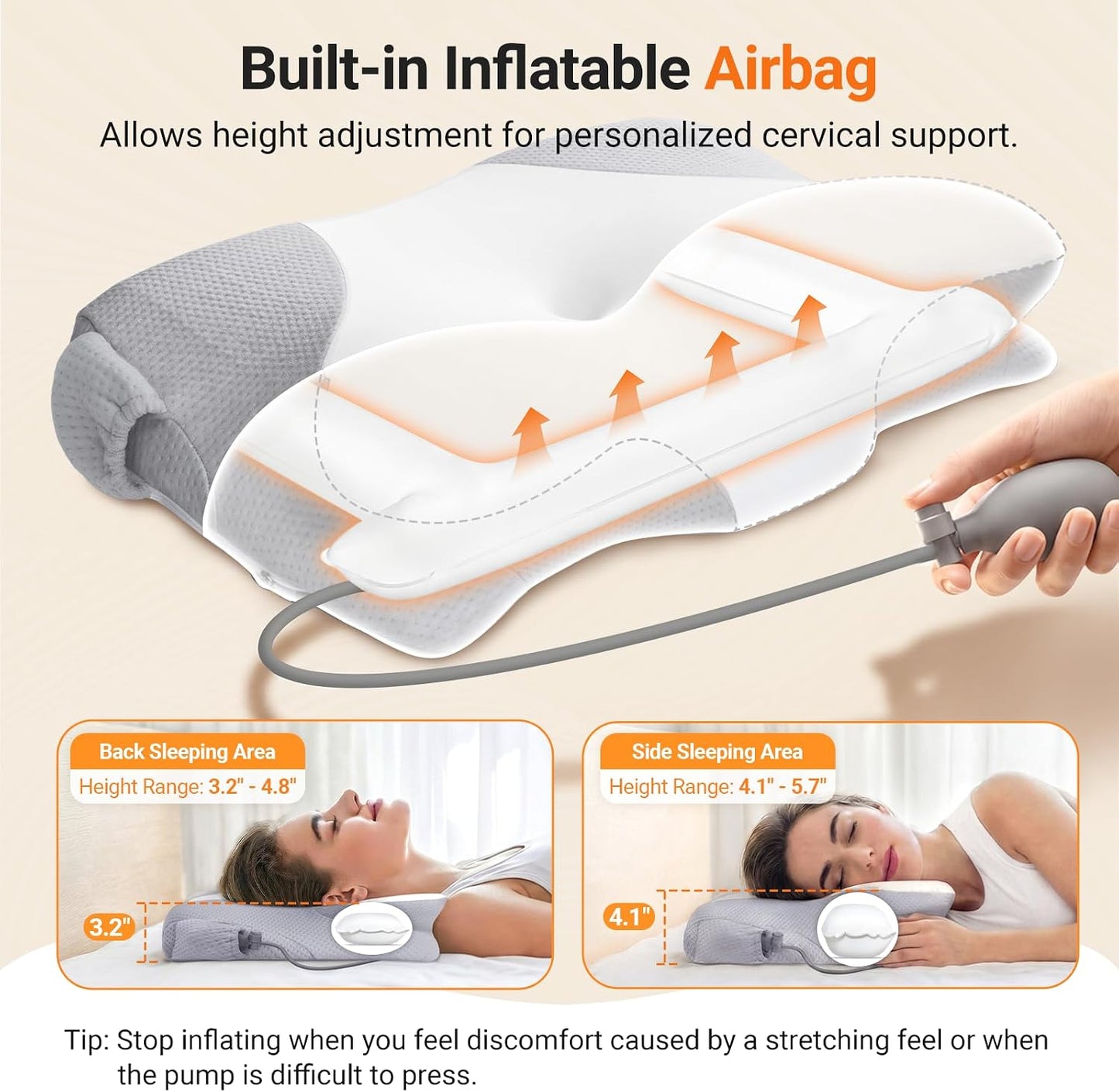 💤 Inflatable Cervical Neck Pillow