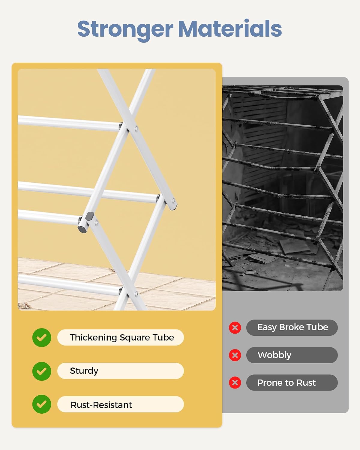 APEXCHASER 3-Tier Clothes Drying Rack