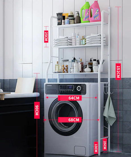 3 Layer Metal Over the Washing Machine Laundry Storage Rack