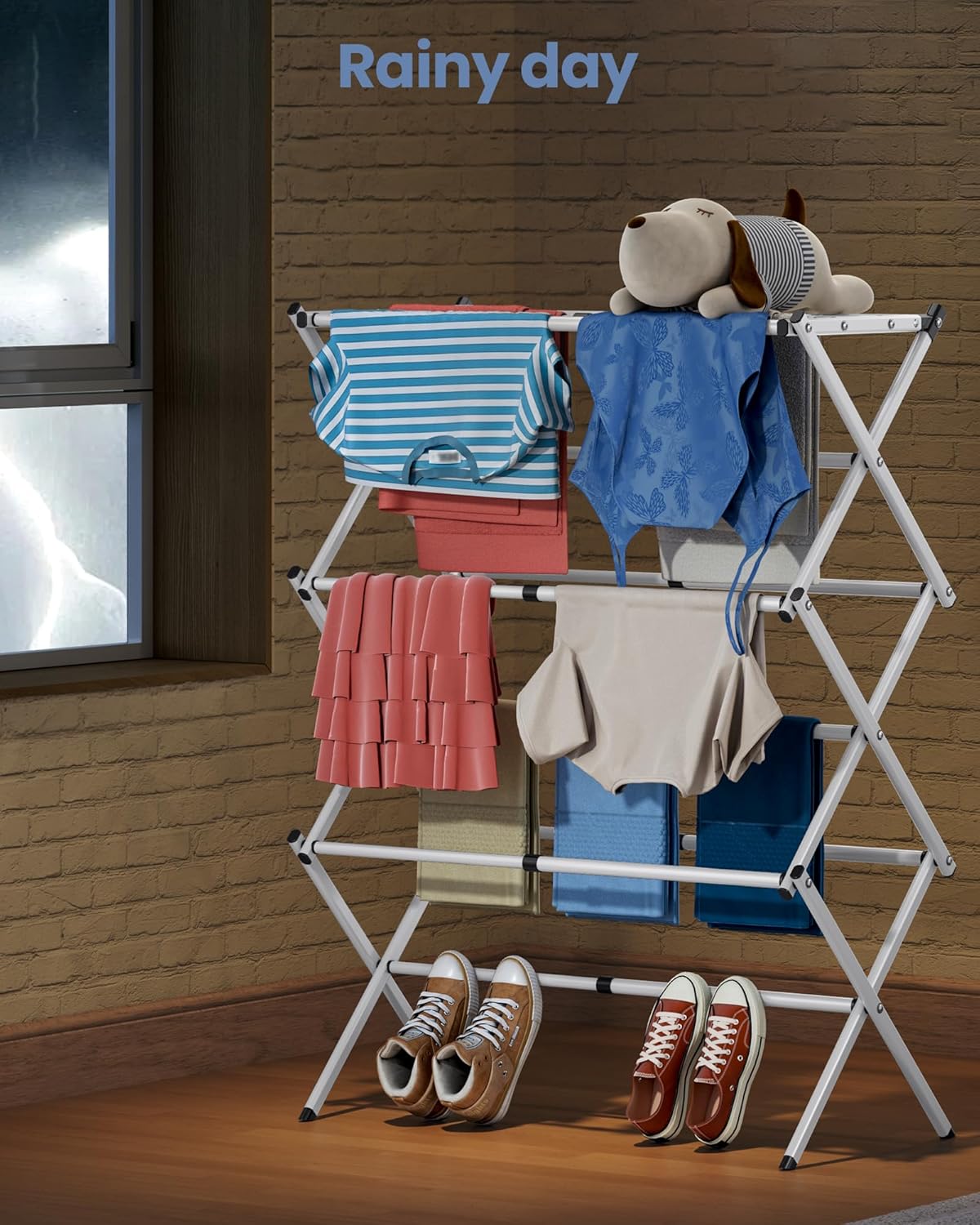 APEXCHASER 3-Tier Clothes Drying Rack