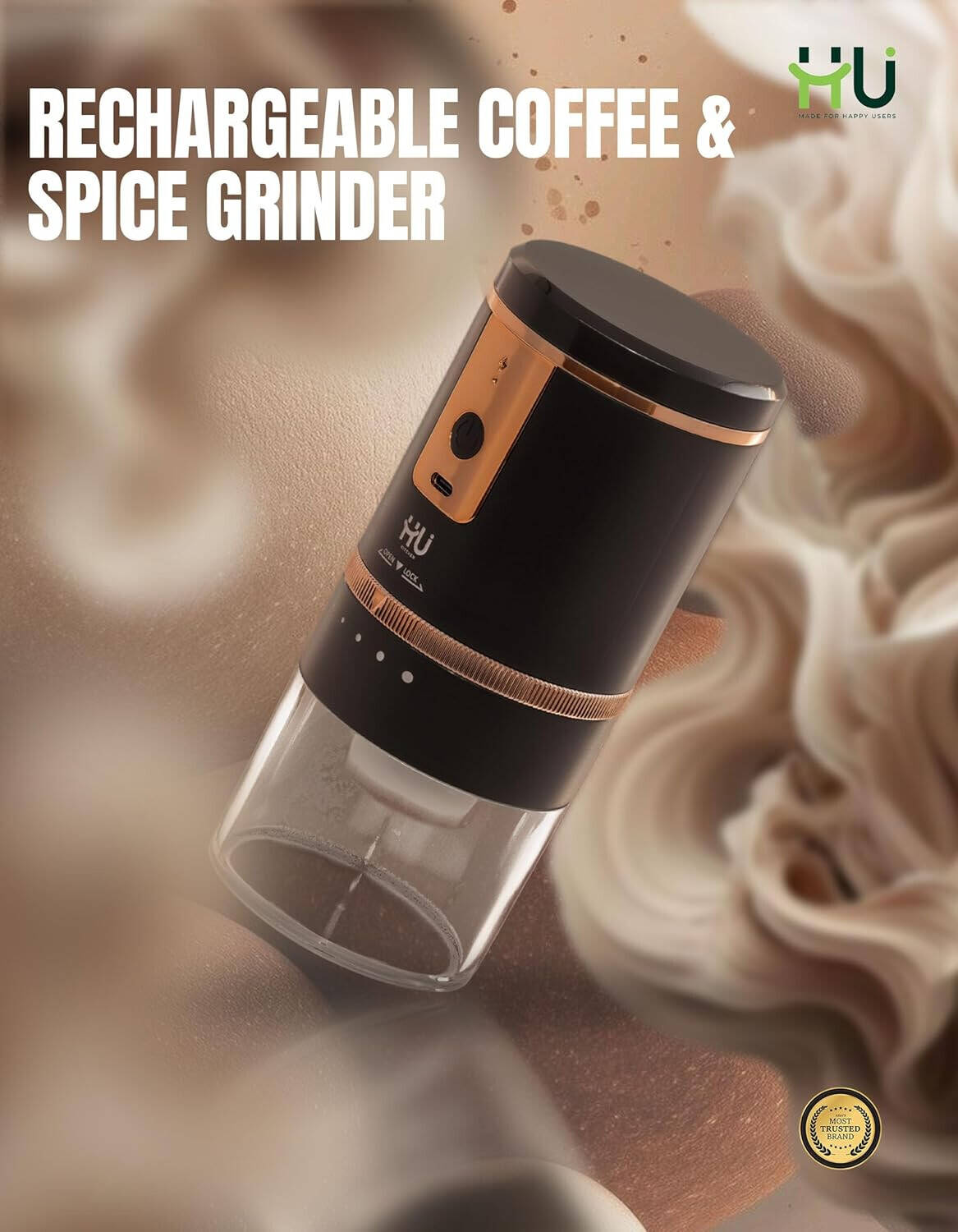 HU Rechargeable Coffee &amp; Spice Grinder – HKI-1004