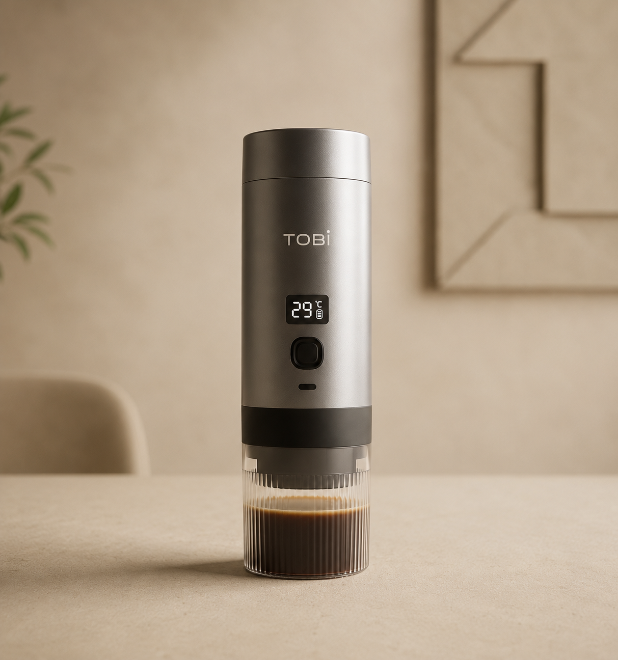 Portable wireless coffee machine 3 in 1 TOBI TB-984, for capsules and ground coffee, 72W
