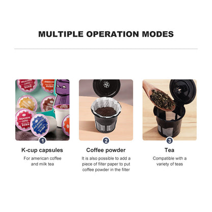 Coffee Machine Automatic 3 in 1 Coffee Maker Drip Capsule Single Serve K-cup Pod Coffee Brewer