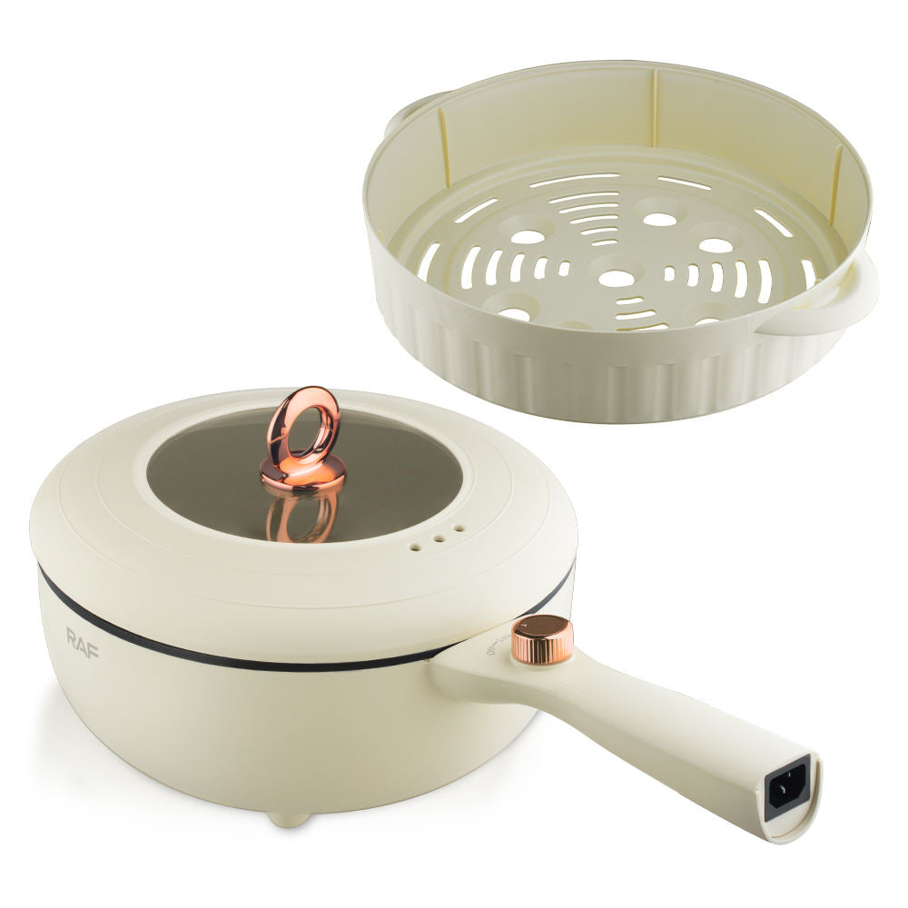 RAF Multipurpose Household 7L+5L Electric Skillets Cooking Pot Electric Cooker With Food Steamer