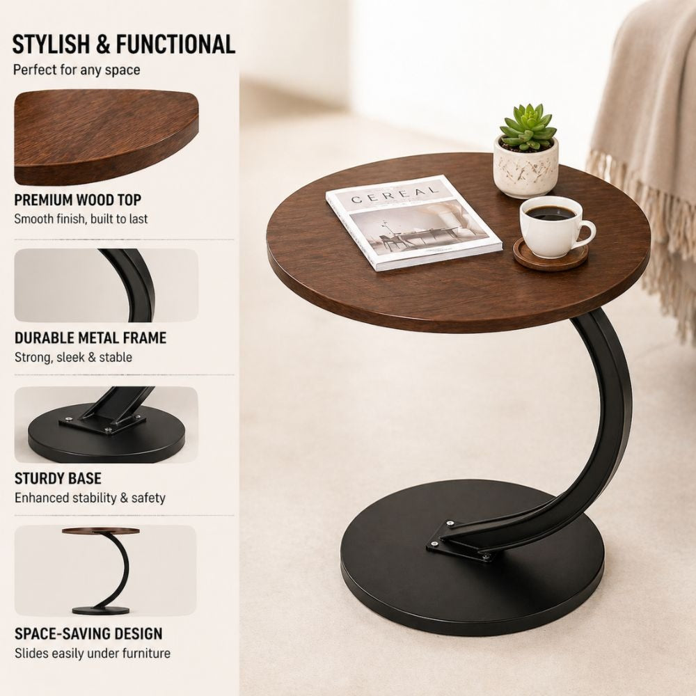 C Shaped Coffee Table