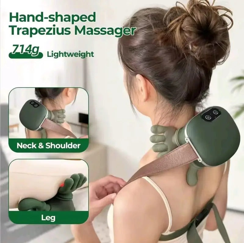 Cordless Hand Shaped Massage Neck & Shoulder Massager with Heating
