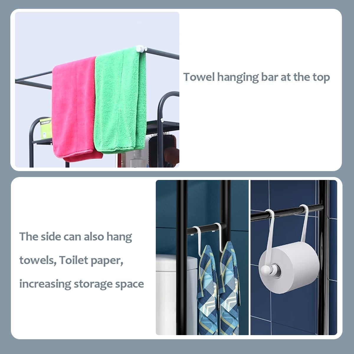 Over The Toilet Storage HONEIER 3 Tier Bathroom Shelf