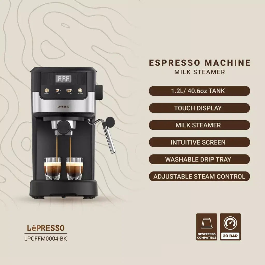 Lepresso Suprema Espresso Machine – Black