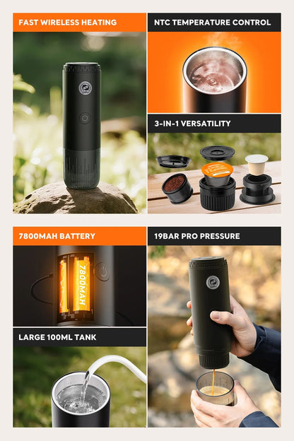 2-in-1 Portable Espresso Machine