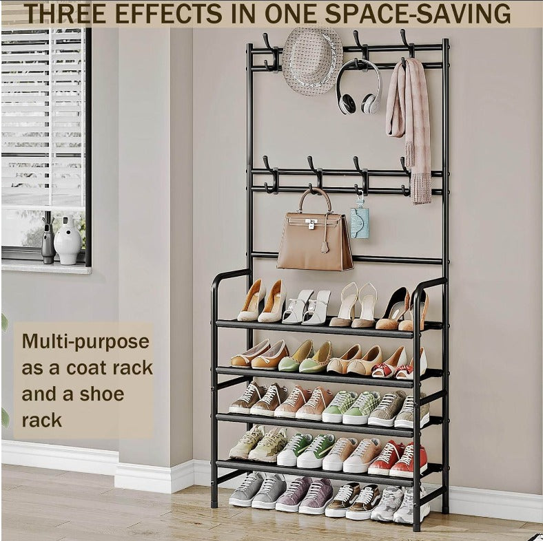 4-Tier Shoe & Clothes Rack