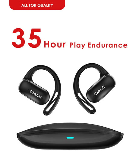 OALE iFree 13 TWS Earbuds, 35H Playtime, Dual-Track Stereo, Bluetooth 6.0, Clear Calls, Smart Connection, Water-Resistant | Black