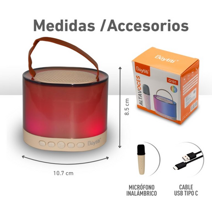 Mini Bluetooth Speaker with Wireless Microphone